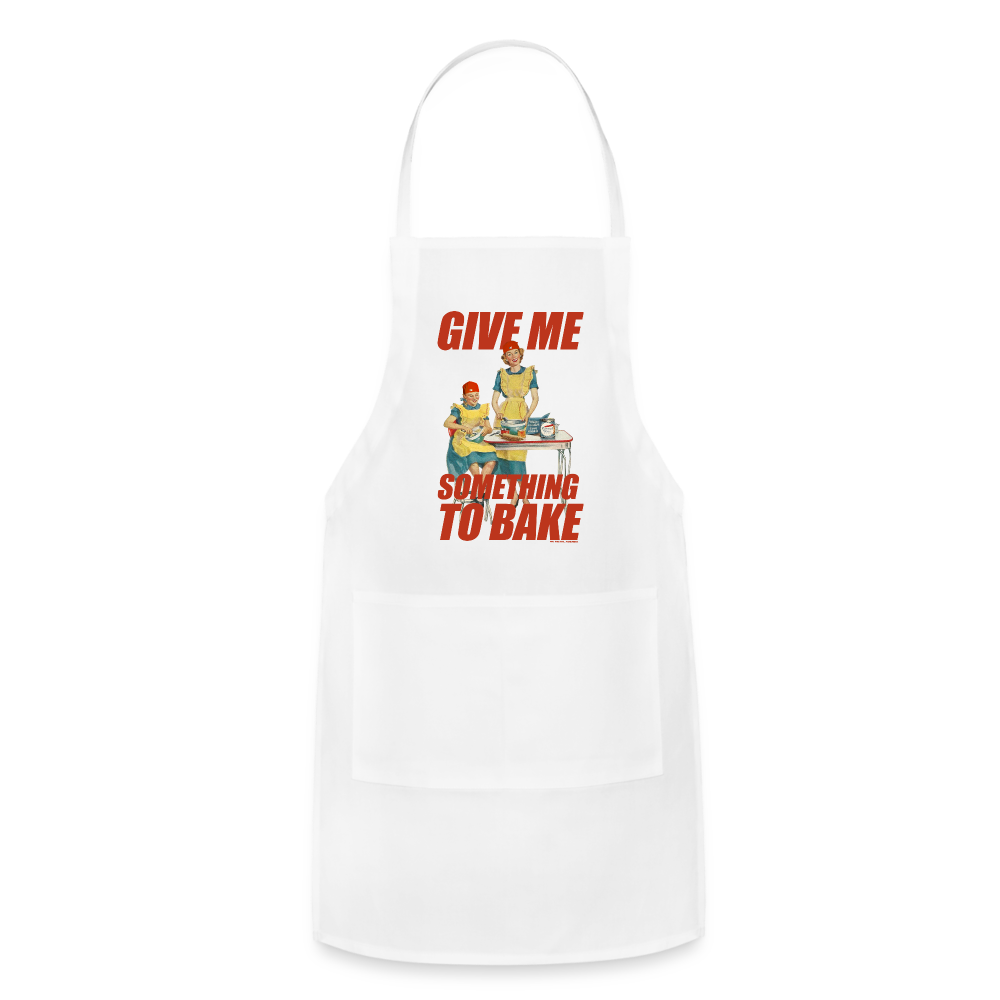 Give Me Something to Bake - Adjustable Apron - white
