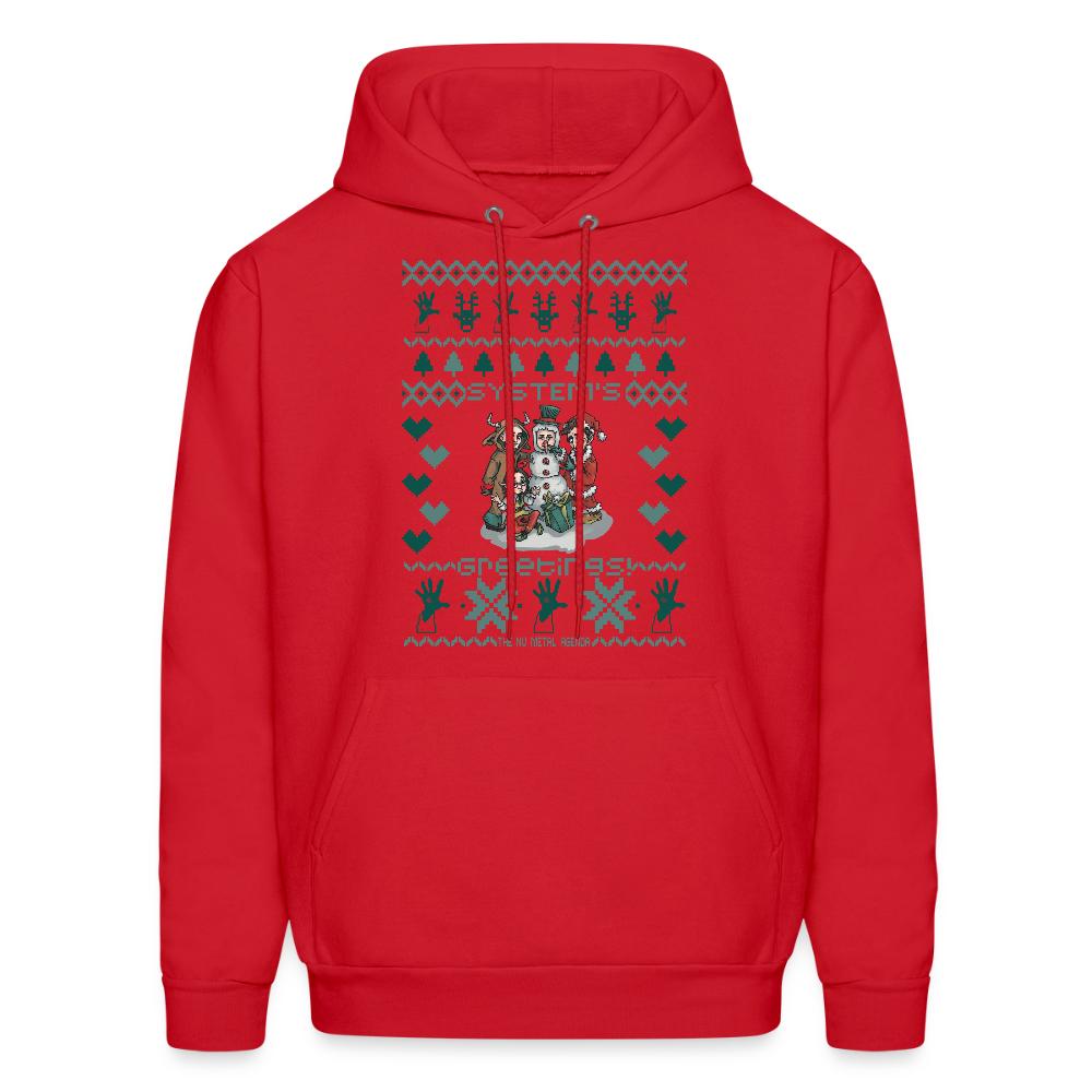 System's Greetings Xmas - Premium Hoodie - red