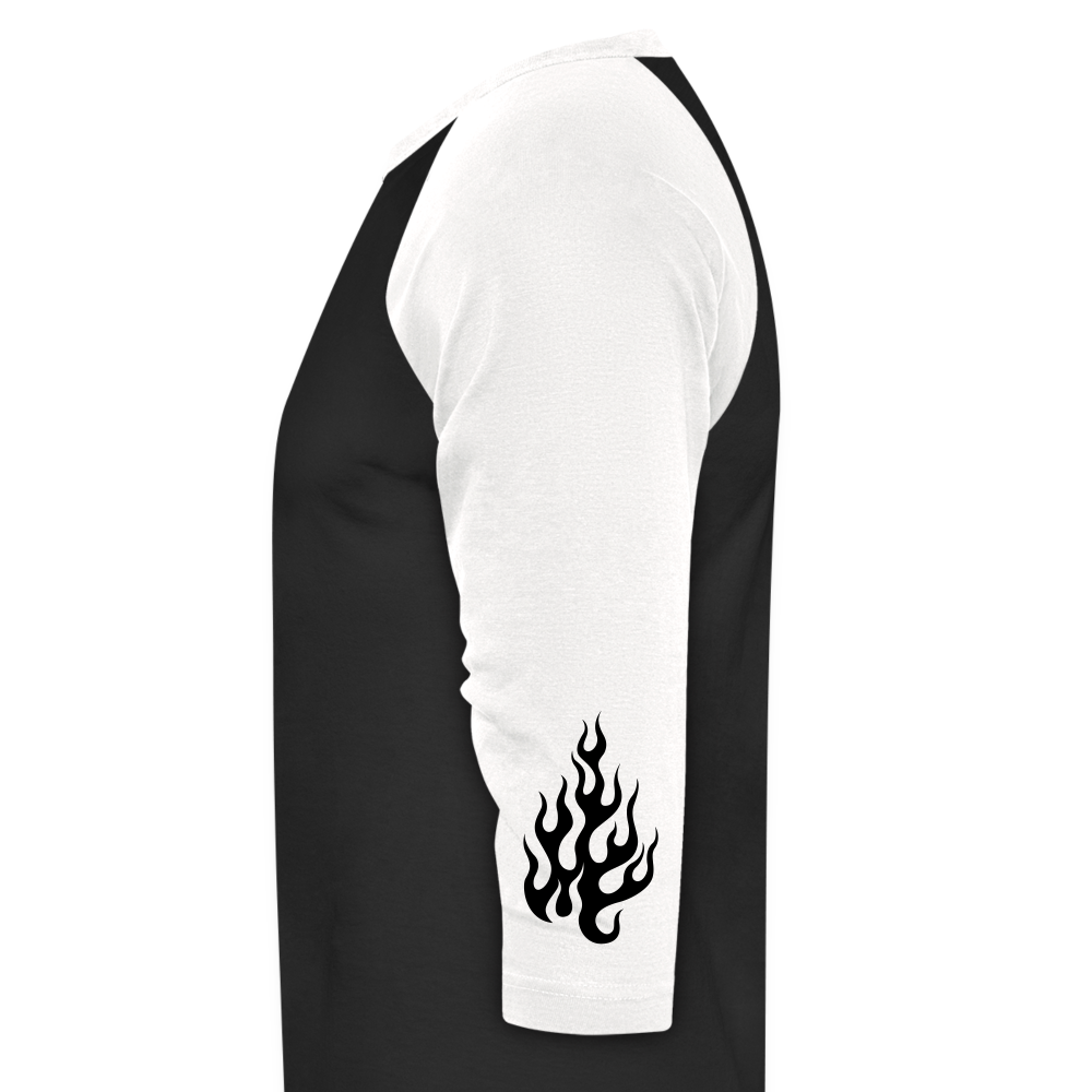 NMA Skully Guy - Baseball T-Shirt - black/white
