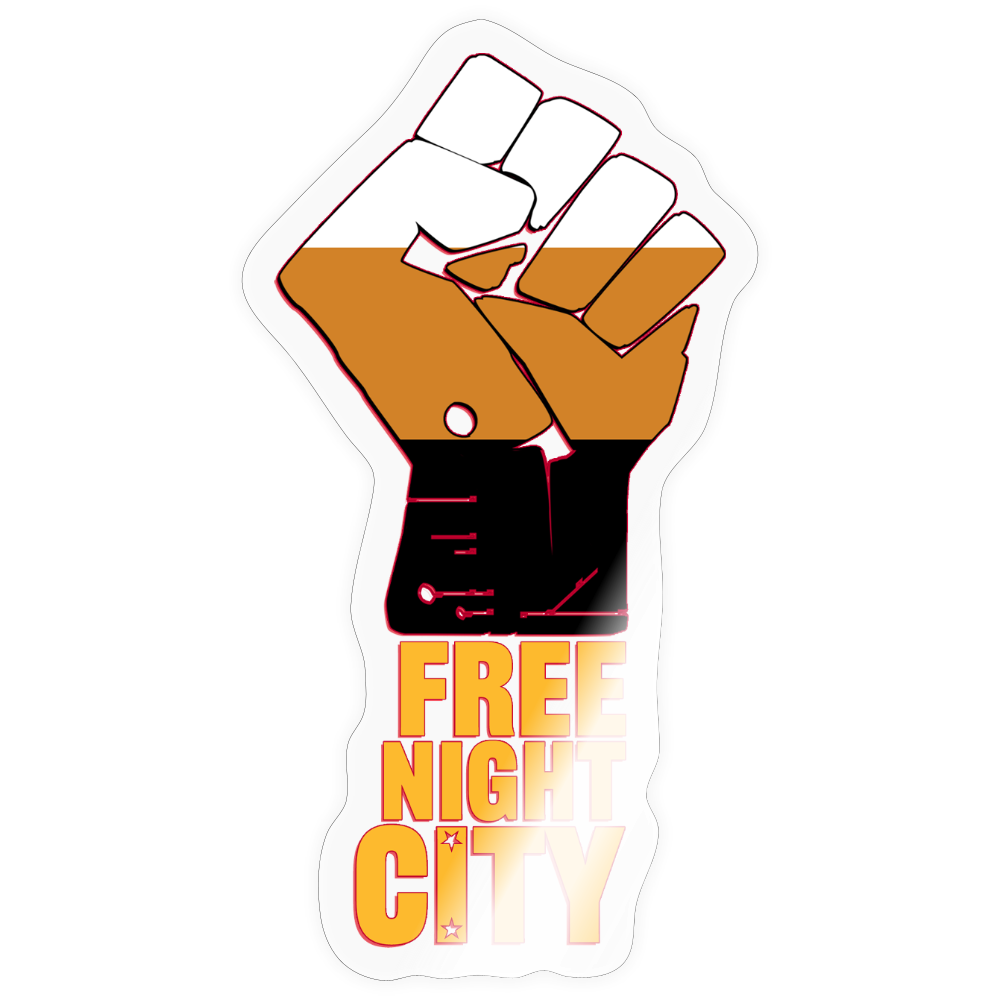 Afterpunk: Free Night City - Sticker - transparent glossy