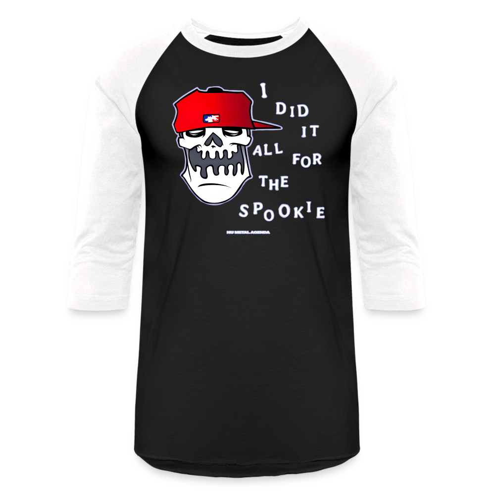 Did It All for the Spookie - Baseball T-Shirt - black/white