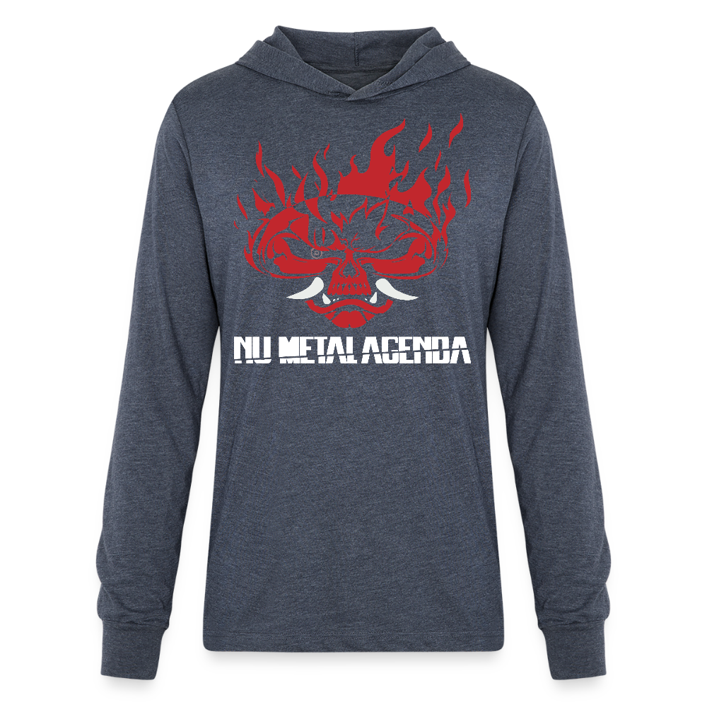 The Samurai Metal Agenda - Long Sleeve Hoodie Shirt - heather navy