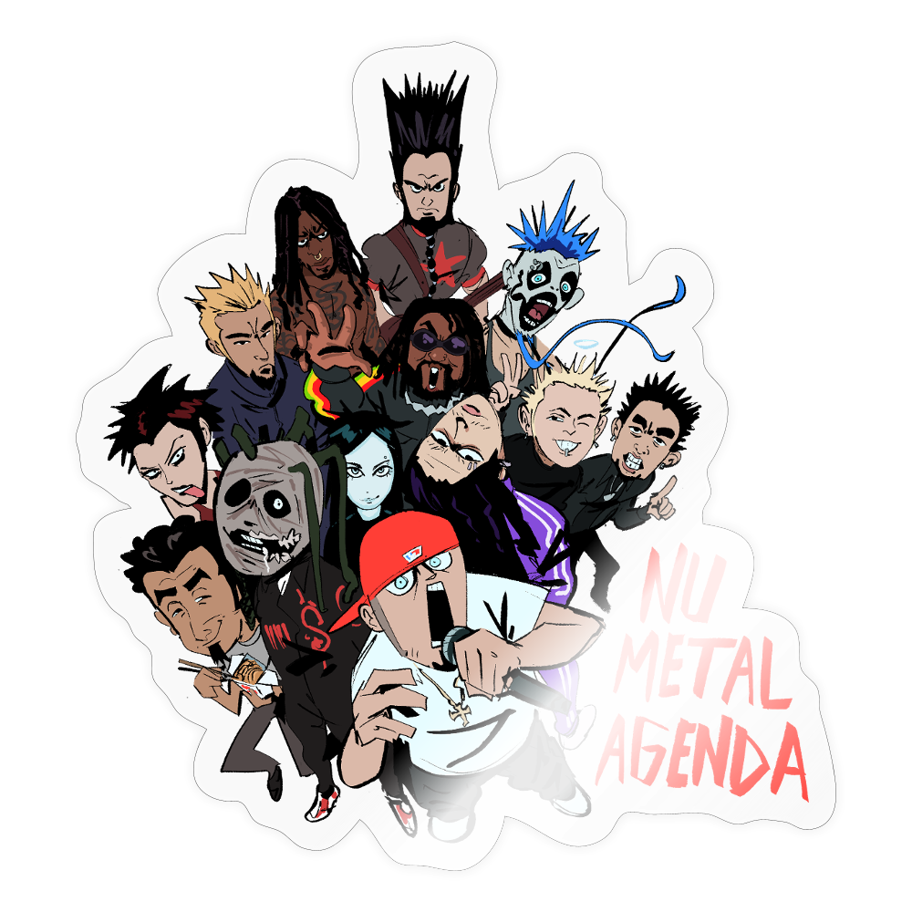 Nu Metal Family Portrait - Sticker - transparent glossy