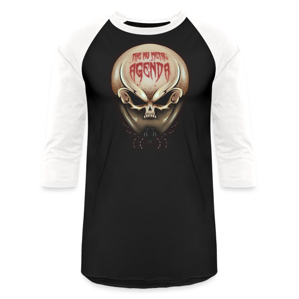 NMA Tick Skull - Baseball T-Shirt - black/white