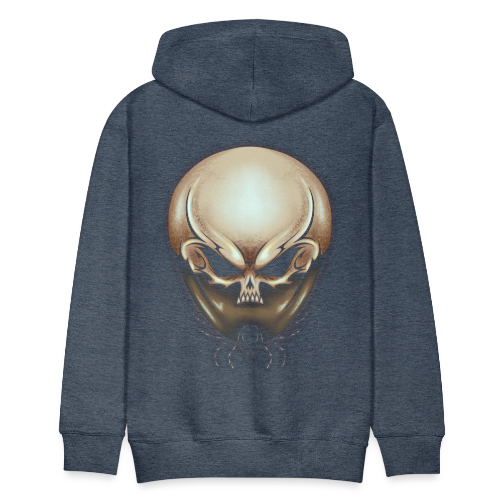 NMA Tick Skull - Premium Hoodie - heather denim