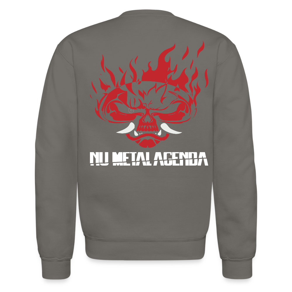 The Samurai Metal Agenda - Crewneck Sweatshirt (2-Side) - asphalt gray