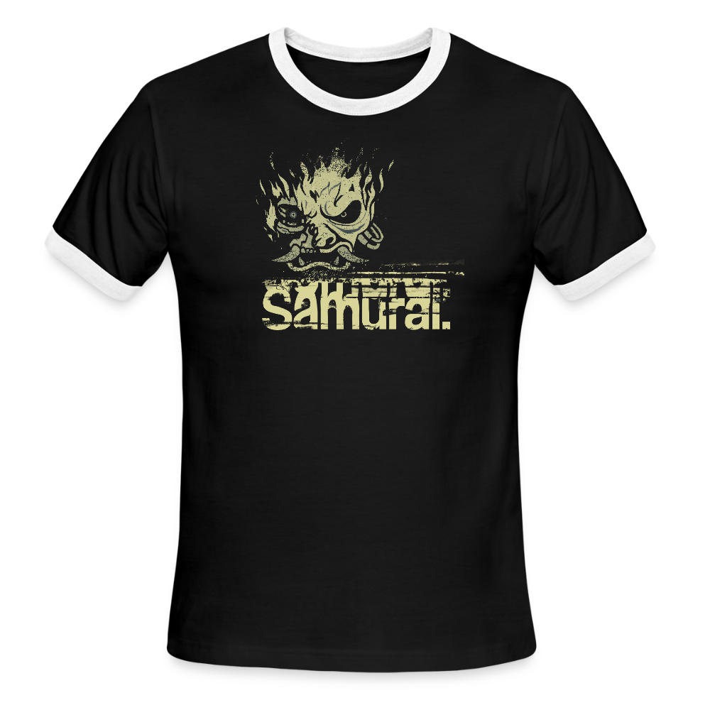 Samurai - Ringer T-Shirt - black/white