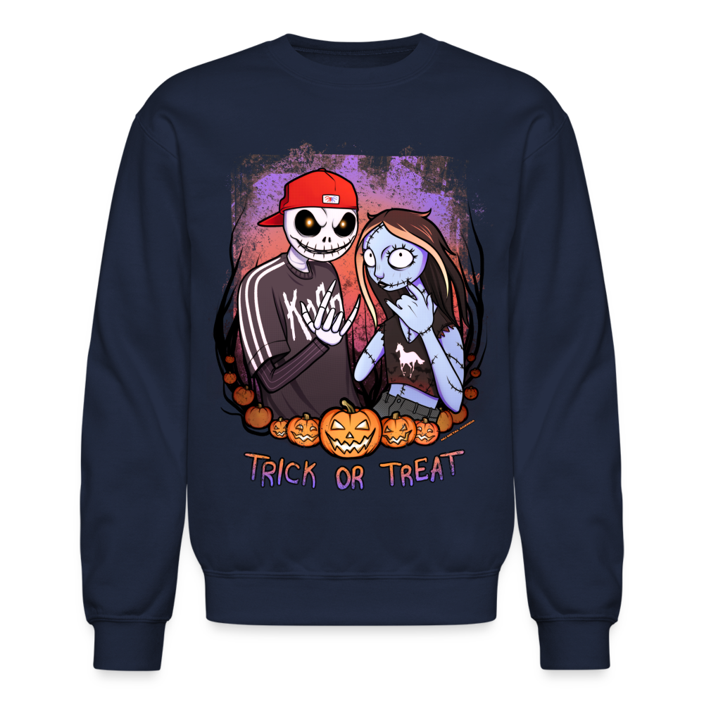 Jack and Sally Nu Metal Enjoyers - Crewneck Sweatshirt - navy