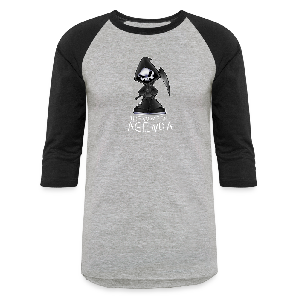 NMA Skull Reaper - Baseball T-Shirt - heather gray/black
