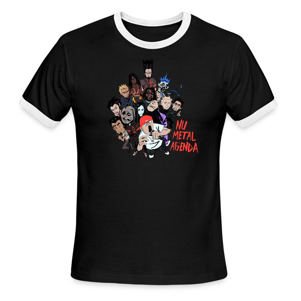 Nu Metal Family Portrait - Ringer T-Shirt - black/white