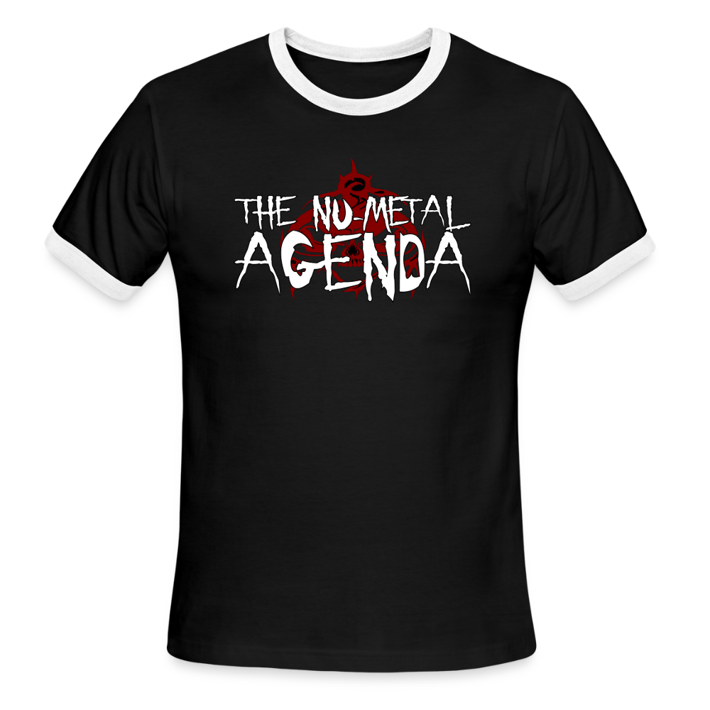 SlipkNMAt - Ringer T-Shirt - black/white