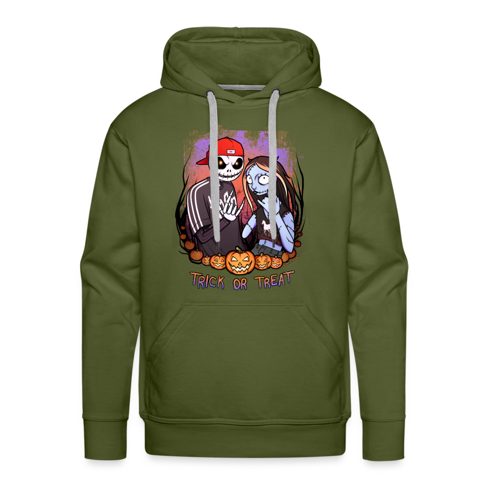 Jack and Sally Nu-Metal Enjoyers - Hoodie - olive green