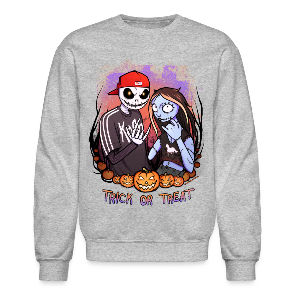 Jack and Sally Nu-Metal Enjoyers - Crewneck Sweatshirt - heather gray
