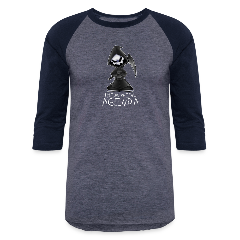 NMA Skull Reaper - Baseball T-Shirt - heather blue/navy