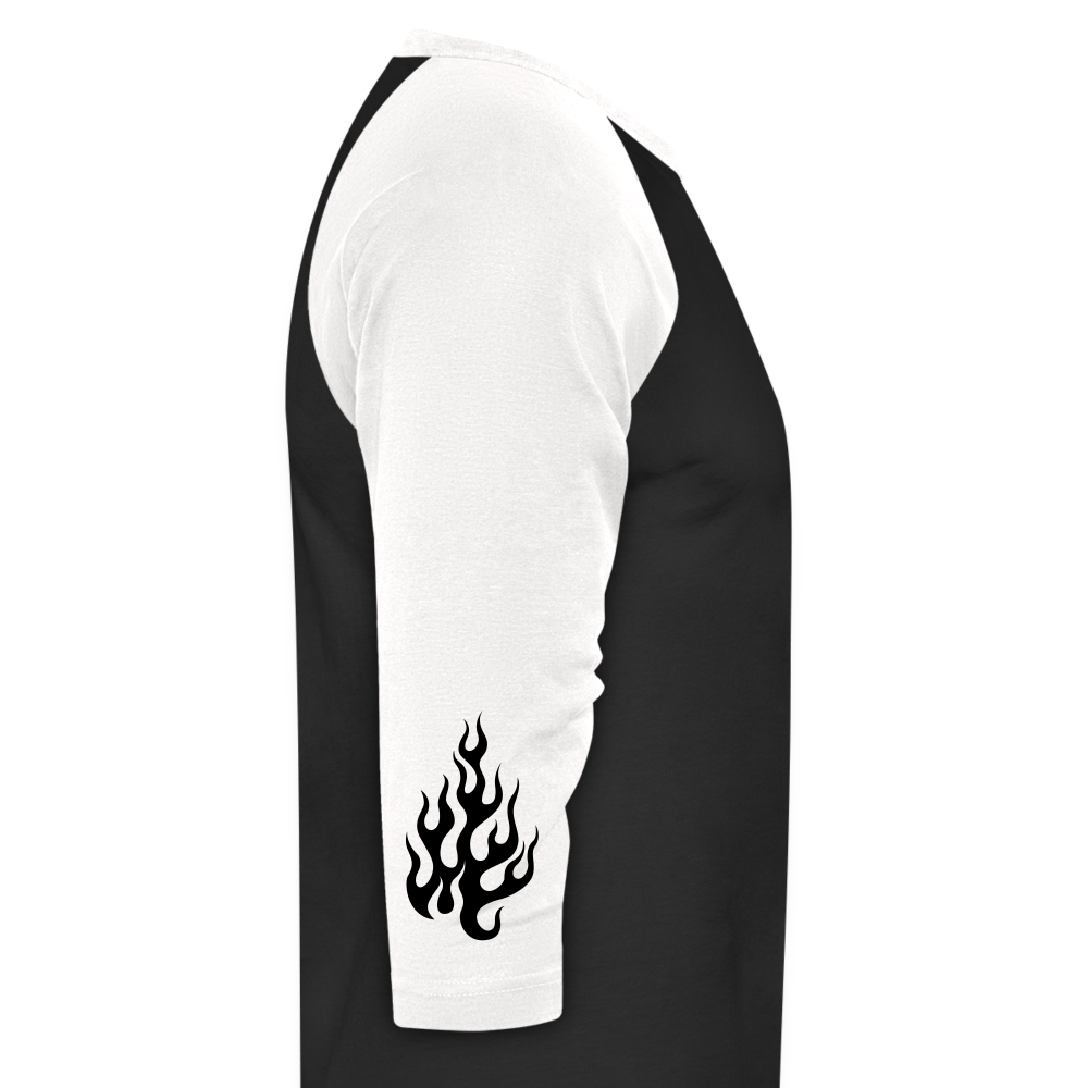 NMA Skully Guy - Baseball T-Shirt - black/white