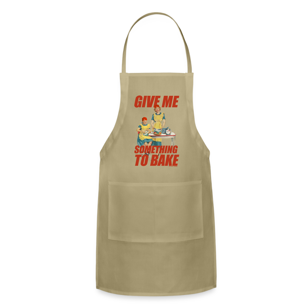 Give Me Something to Bake - Adjustable Apron - khaki