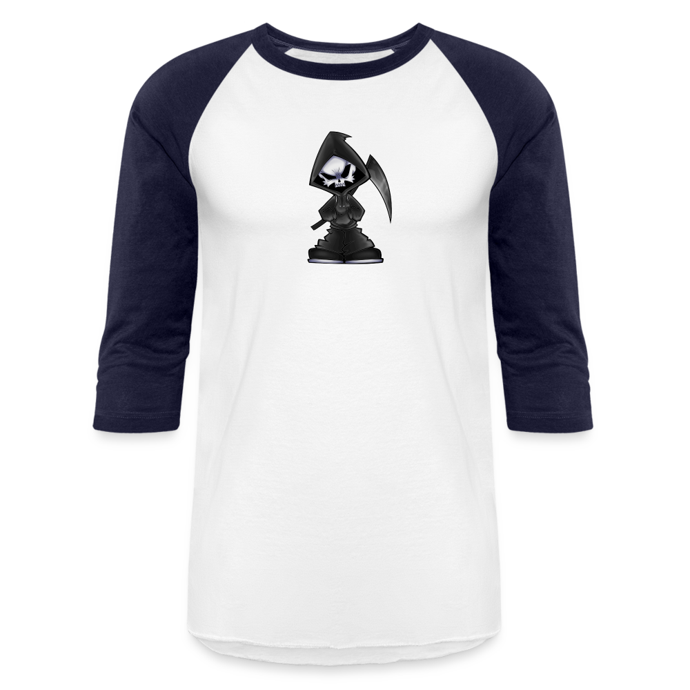 NMA Skull Reaper - Baseball T-Shirt - white/navy