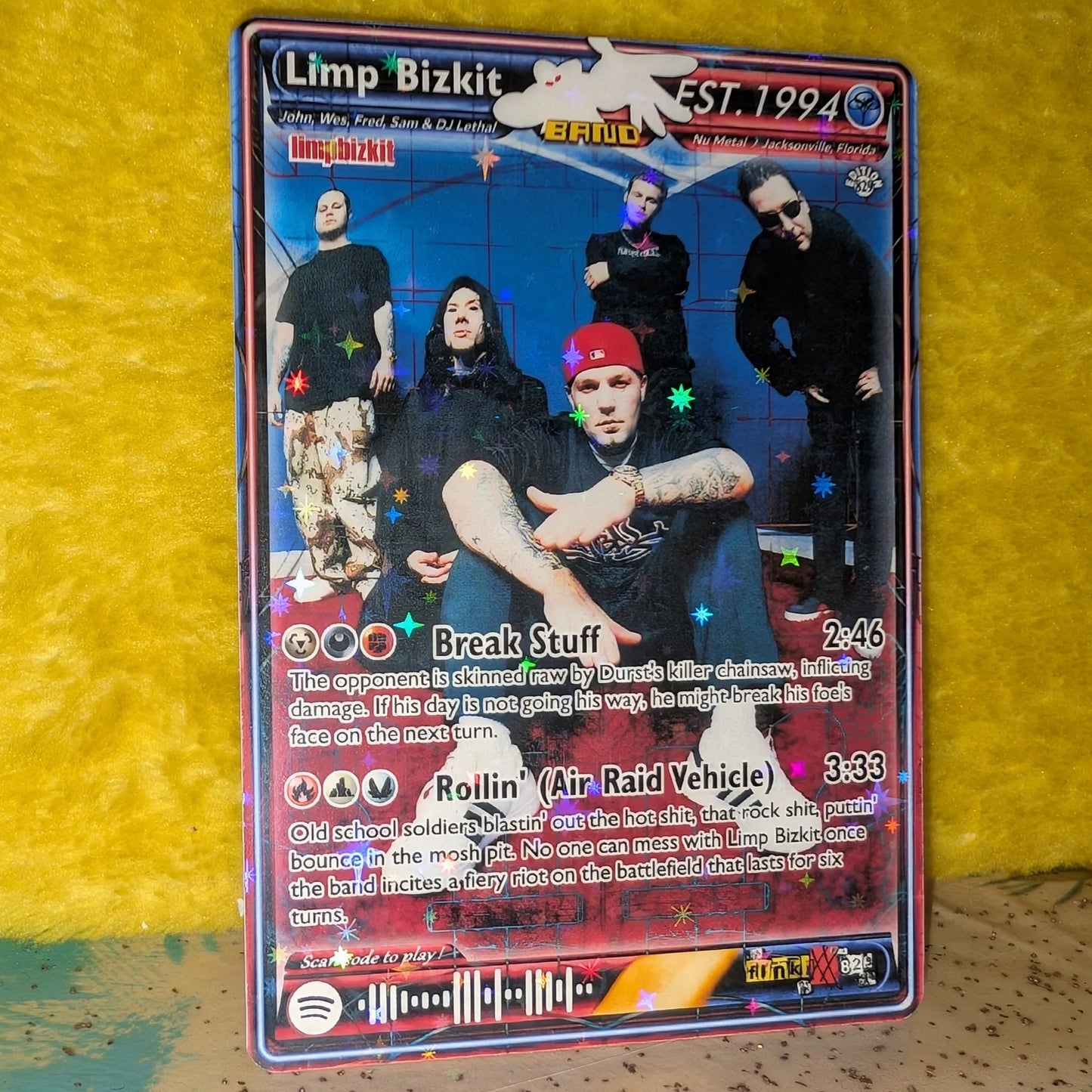 Limp Bizkit Holographic Trading Card