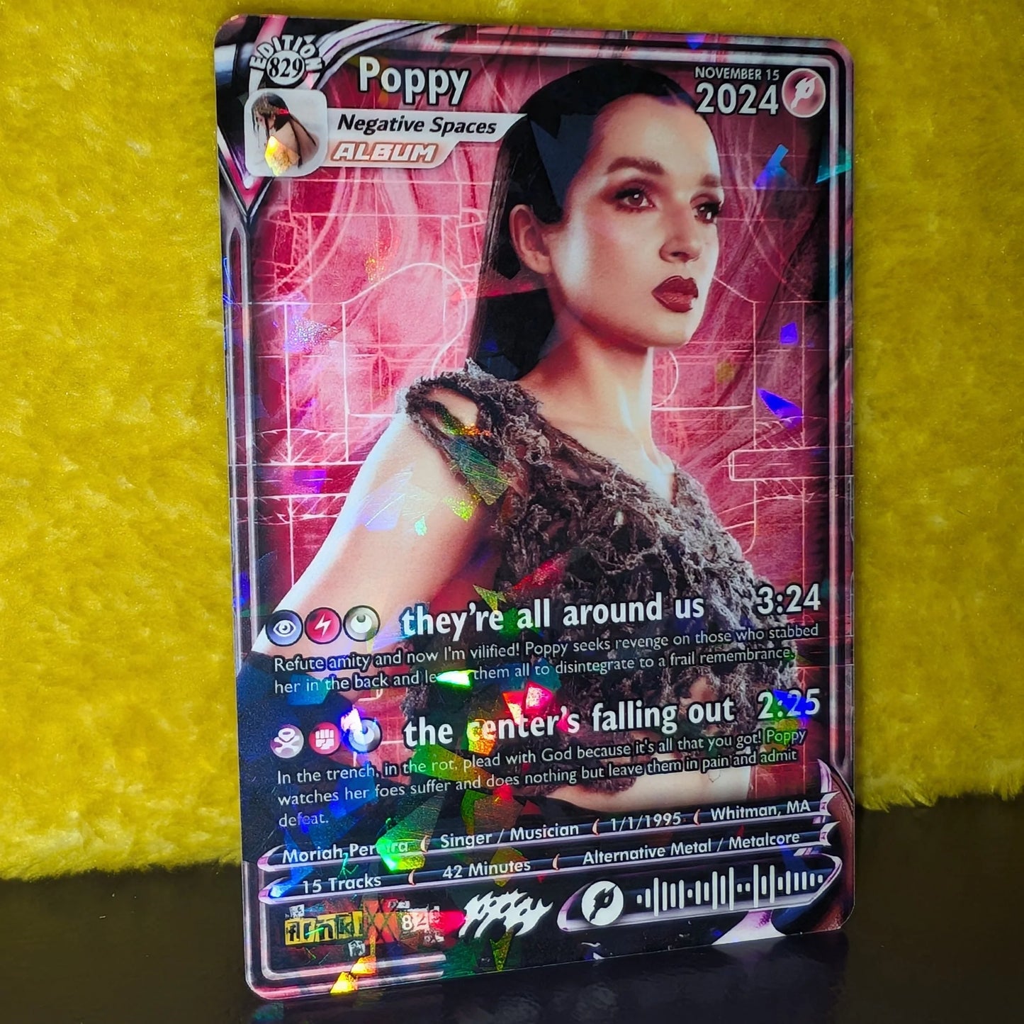 Poppy Holographic Trading Card Set