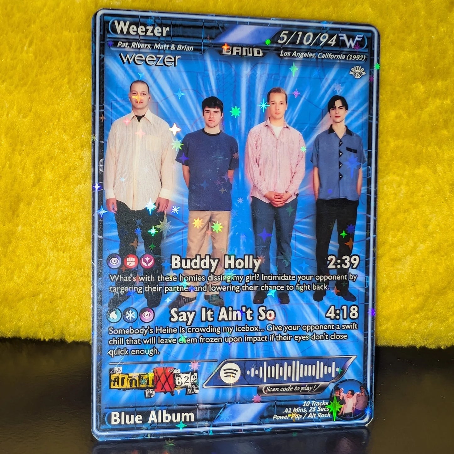 Weezer Holographic Trading Card