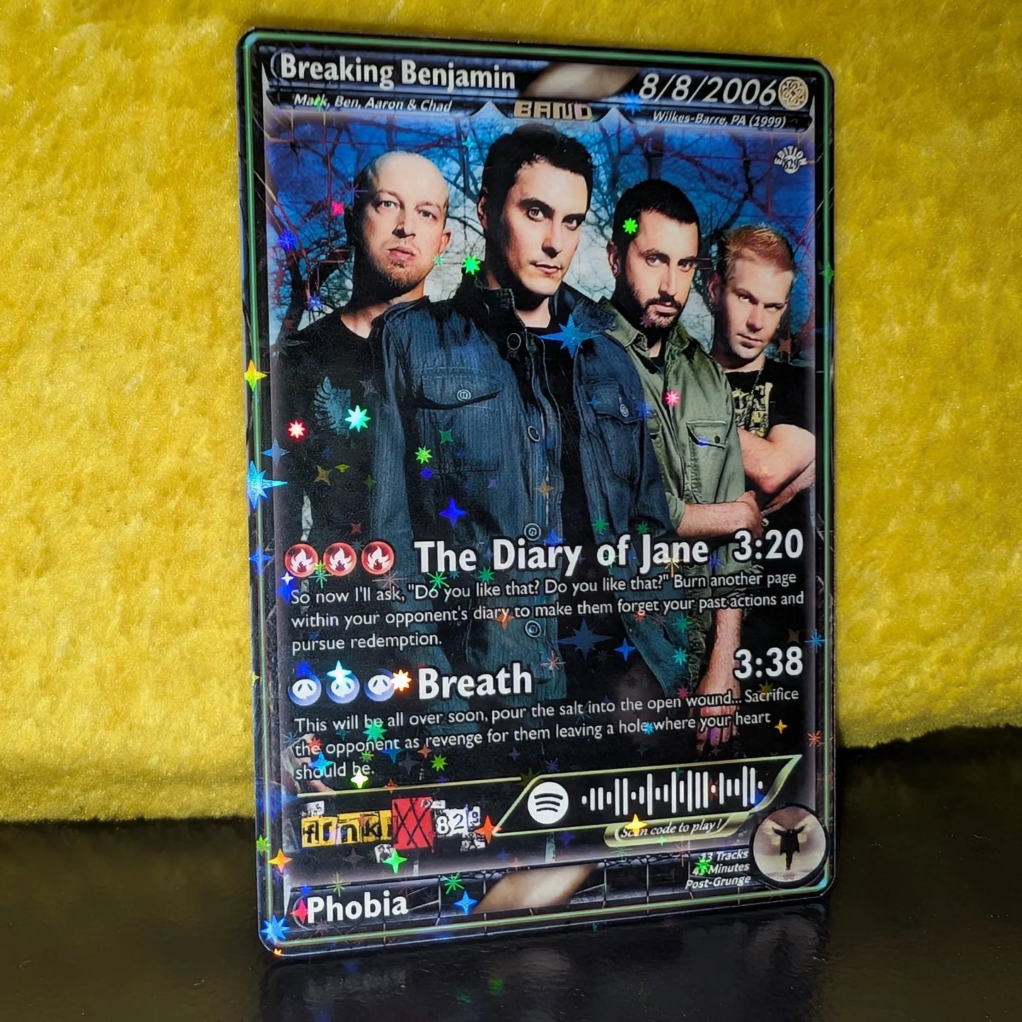Breaking Benjamin Holographic Trading Card