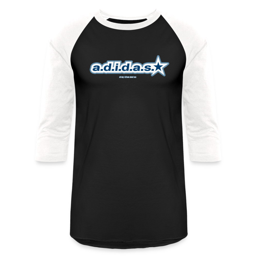 All Day I Dream About Sex - Baseball tee - black/white