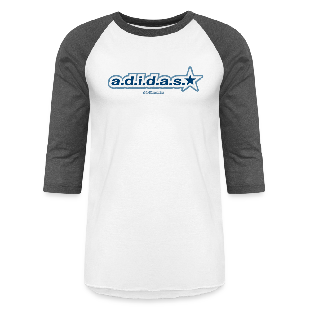 All Day I Dream About Sex - Baseball tee - white/charcoal