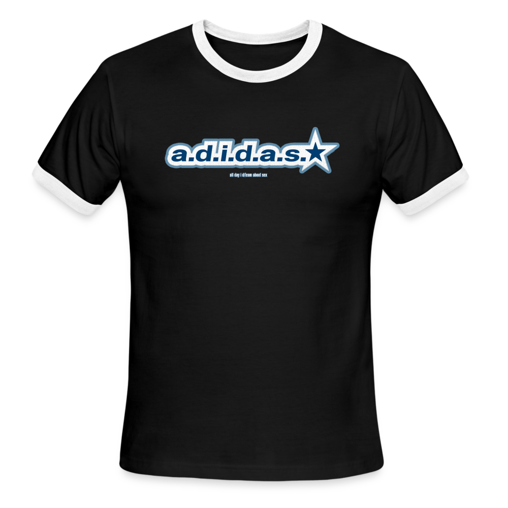 All Day I Dream About Sex - Ringer Tee - black/white