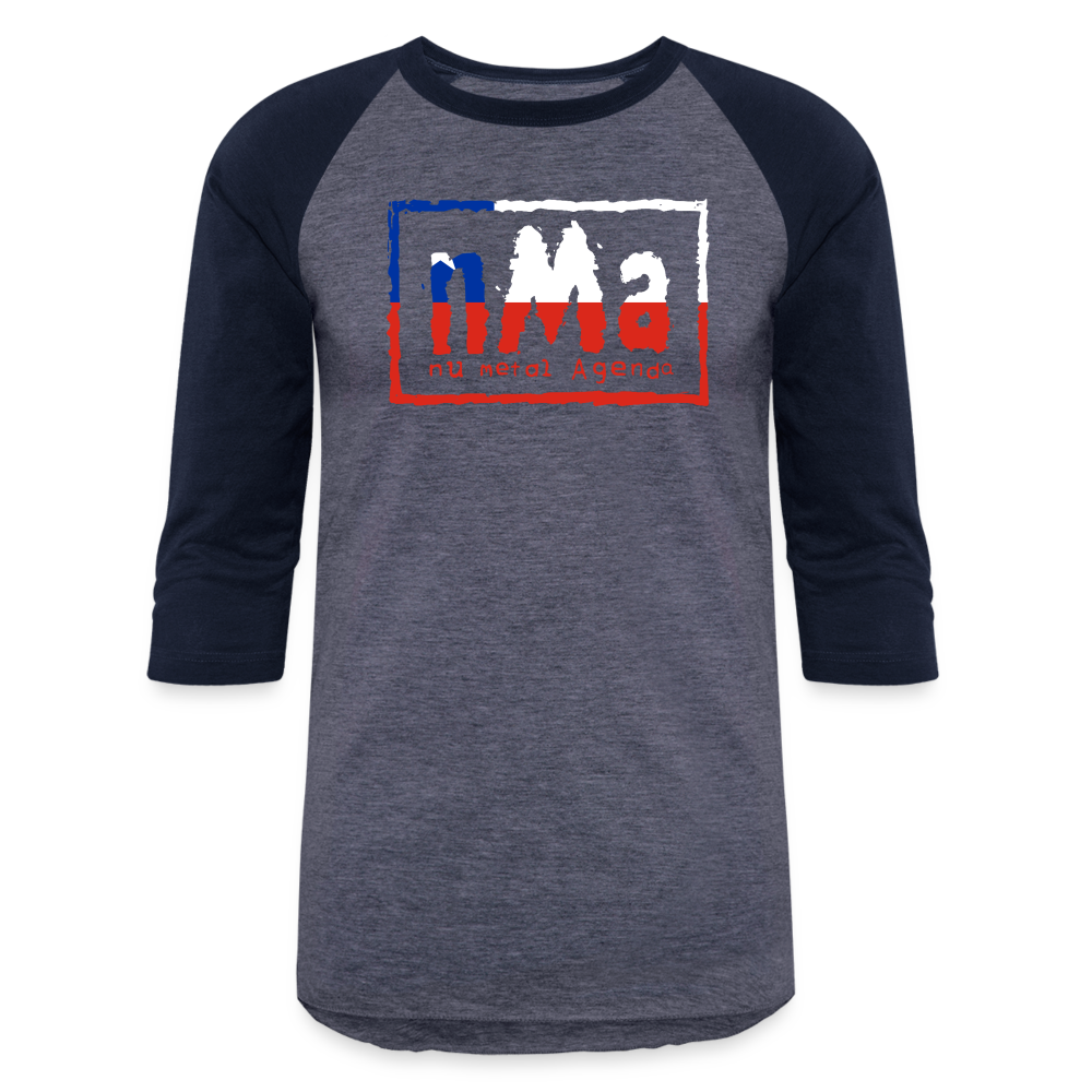 Nu World Order Chile Mentioned Edition - Baseball Tee - heather blue/navy