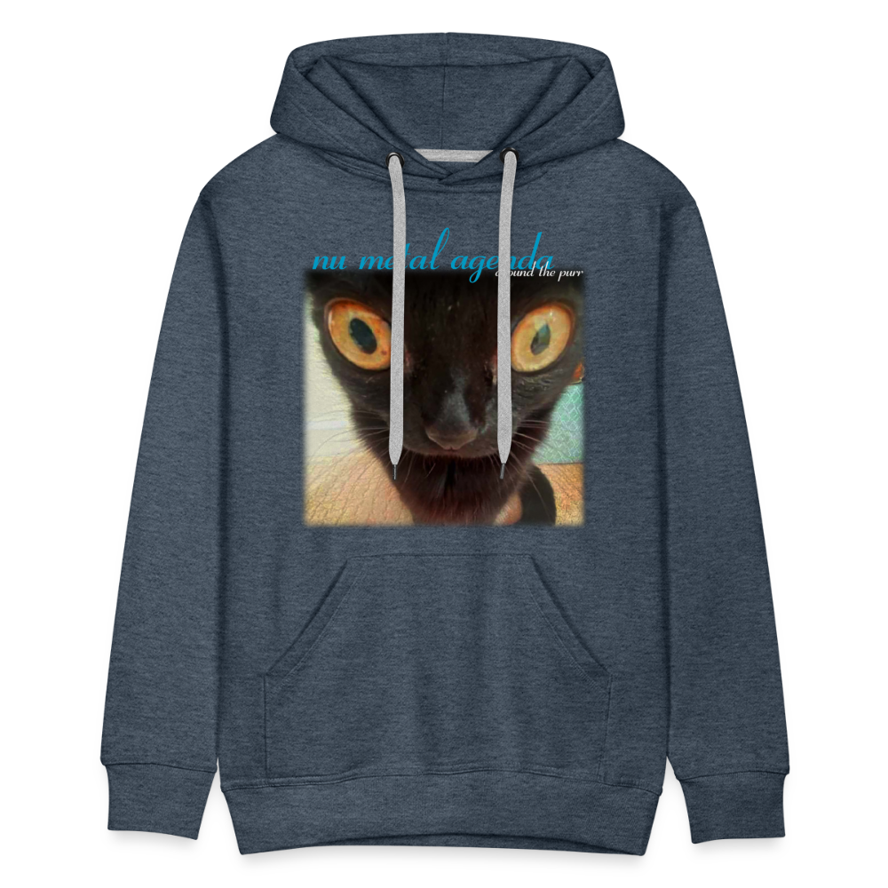 Around the Furr (meow) - Hoodie - heather denim