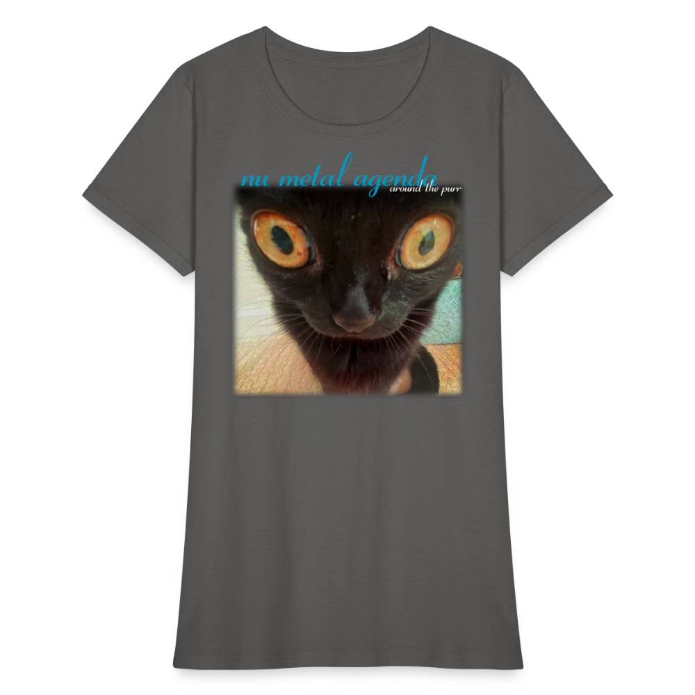 Around the Purr (meow) - Women's Tee - charcoal