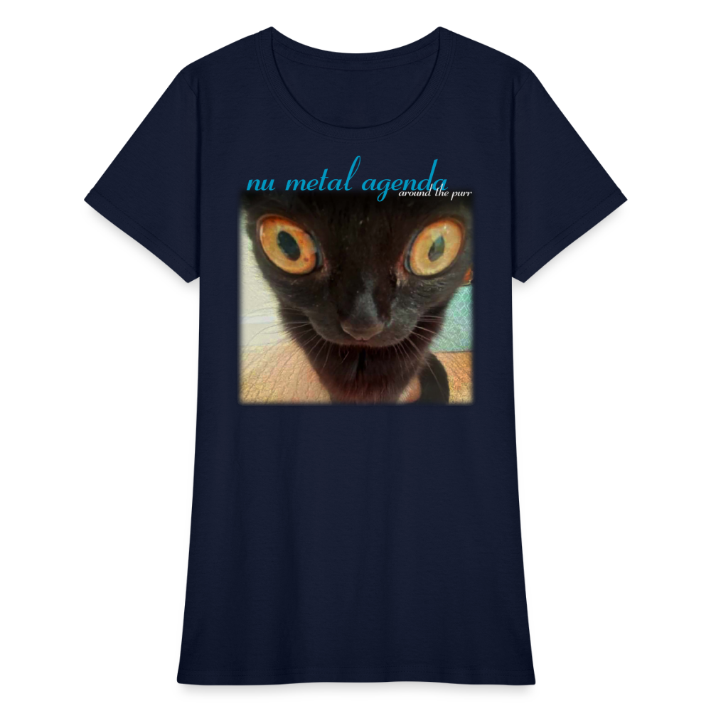 Around the Purr (meow) - Women's Tee - navy