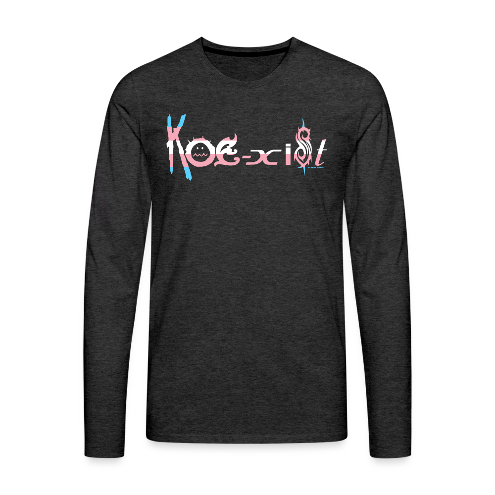 Koexist Trans Pride - Premium Long Sleeve T-Shirt - charcoal grey