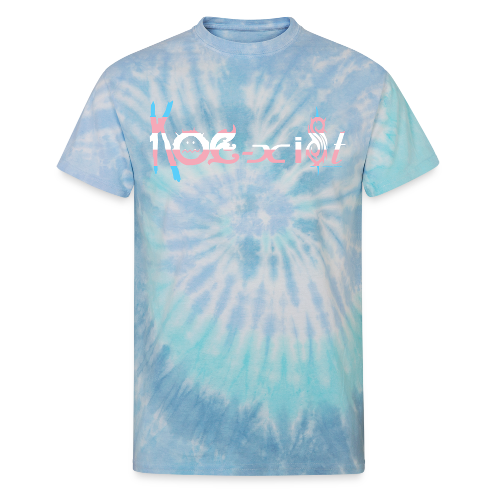 Koexist Trans Pride - Unisex Tie Dye T-Shirt - blue lagoon