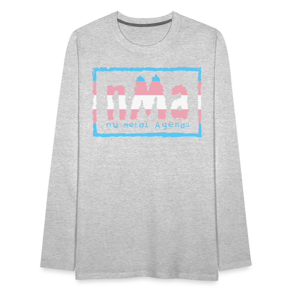 Nu World Order Trans Pride - Premium Long Sleeve T-Shirt - heather gray