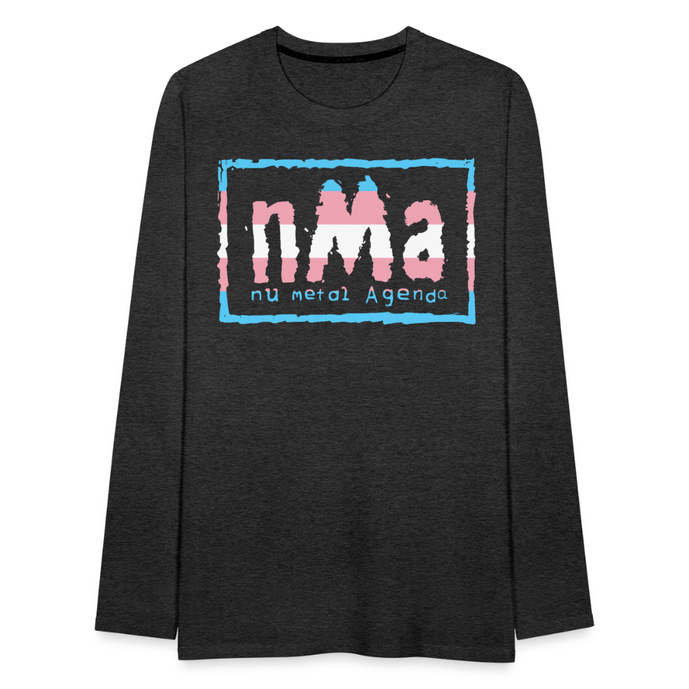 Nu World Order Trans Pride - Premium Long Sleeve T-Shirt - charcoal grey