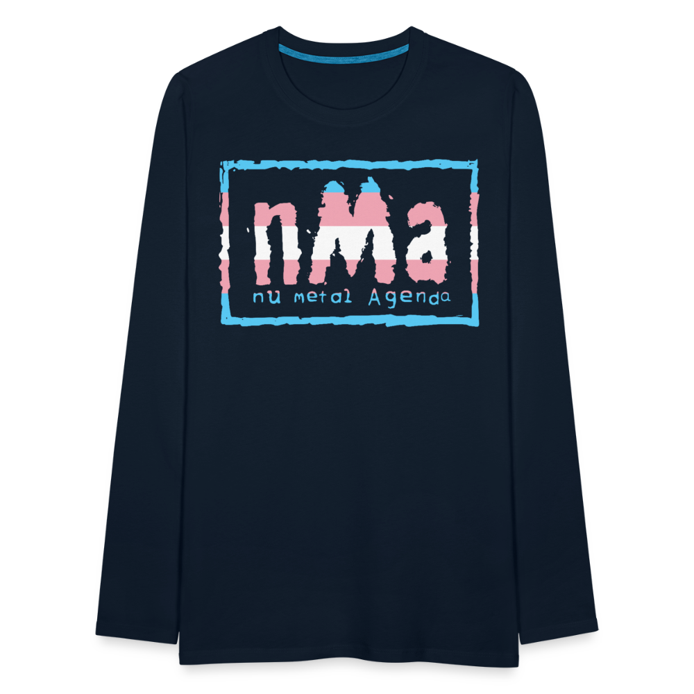 Nu World Order Trans Pride - Premium Long Sleeve T-Shirt - deep navy