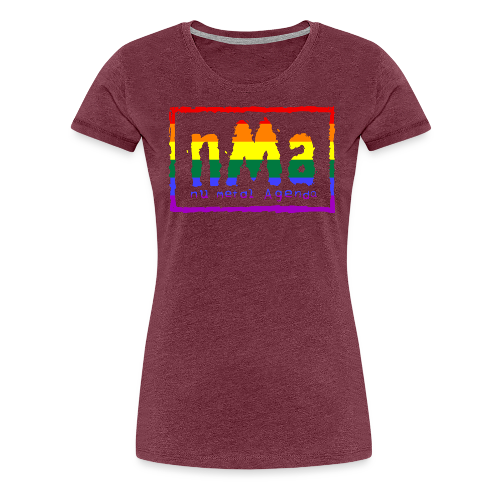 Nu World Order Pride - Women’s Premium T-Shirt - heather burgundy