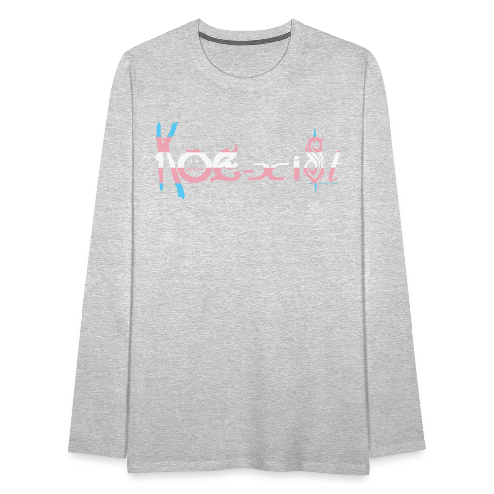 Koexist Trans Pride - Premium Long Sleeve T-Shirt - heather gray