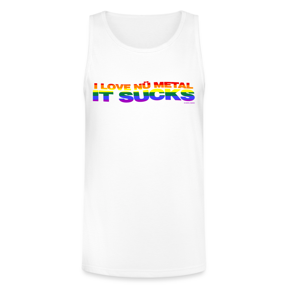 I Love Nu Metal It Sucks Pride - Unisex Tri-Blend Organic Tank - white