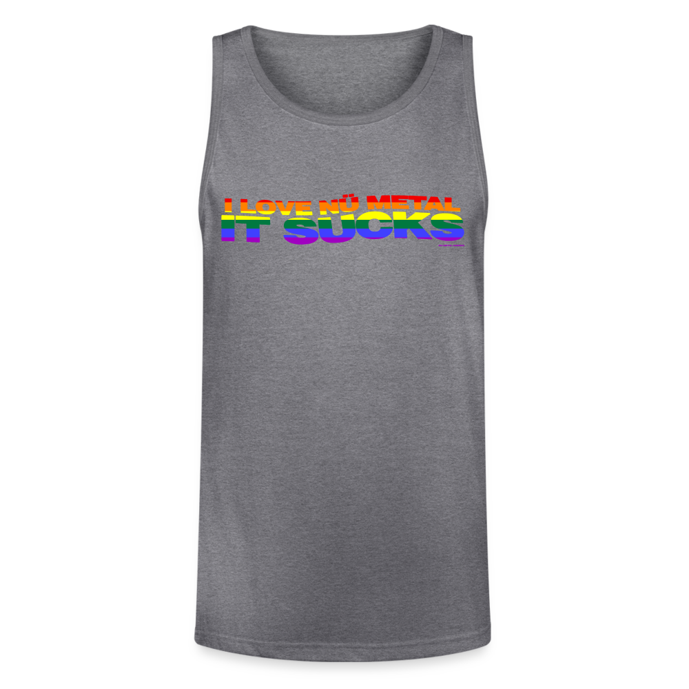 I Love Nu Metal It Sucks Pride - Unisex Tri-Blend Organic Tank - heather gray