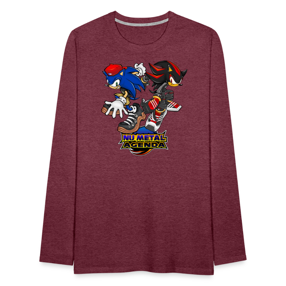 Nu Metal Adventure 2 - Long Sleeve T-Shirt - heather burgundy