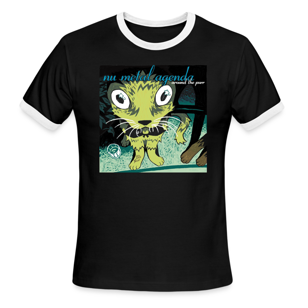 Around the Purr (meow) - Ringer T-Shirt - black/white