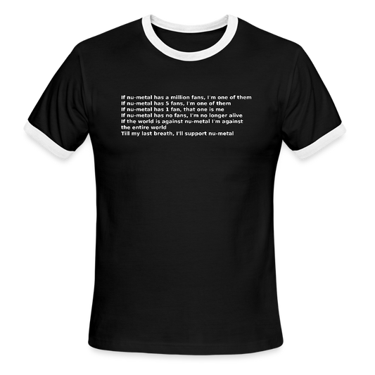 The Pledge - Ringer T-Shirt - black/white