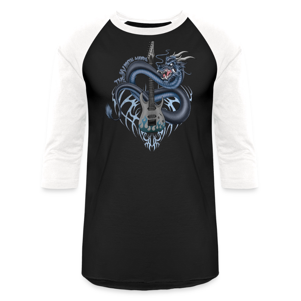 The Nu Metal Dragon Agenda - Baseball T-Shirt - black/white