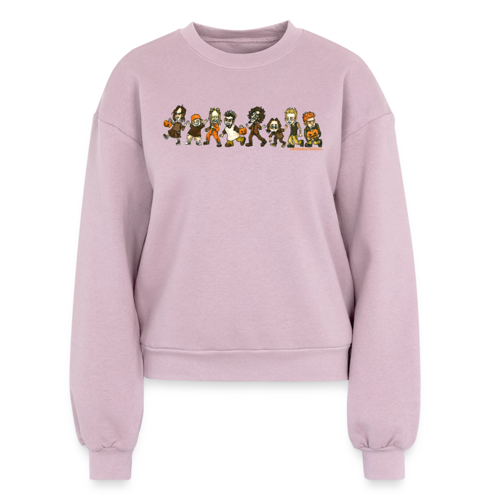 Nu Metal Trick or Treaters - Women's Fleece Crewneck Sweatshirt - blush pink 