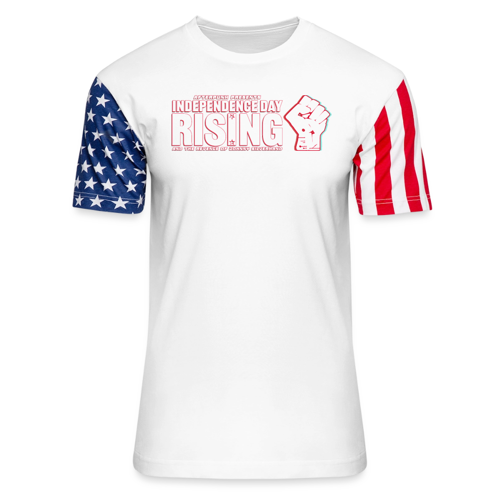 Afterpunk Presents Independence Day Rising - Adult Stars & Stripes T-Shirt - white