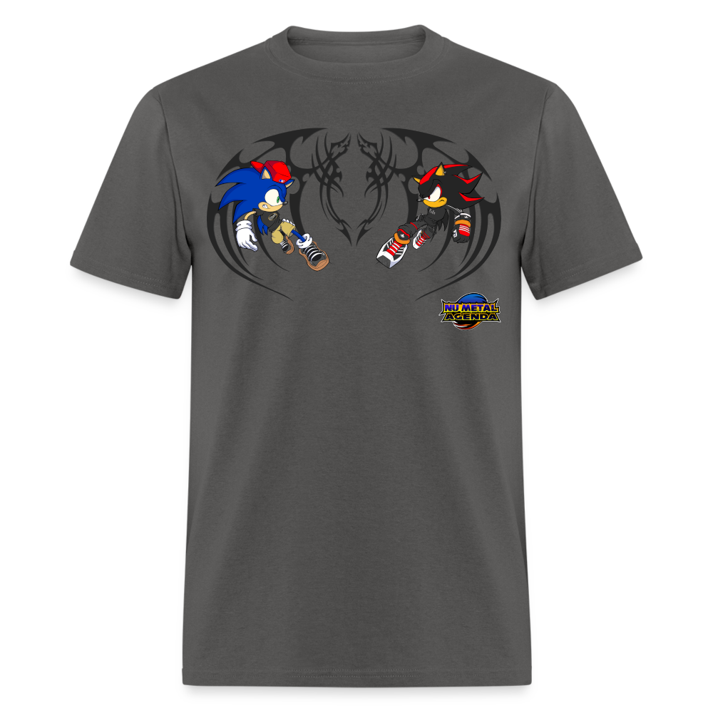 Sonic vs Shadow Tribal Edition - Classic T-Shirt - charcoal