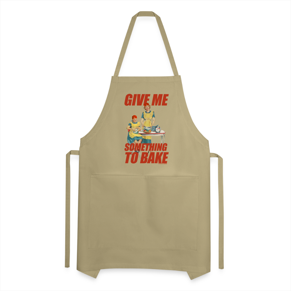 Give Me Something to Bake - Adjustable Apron - khaki