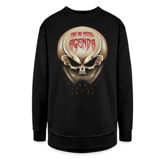 NMA Tick Skull - Weekend Tunic Fleece Sweatshirt - black